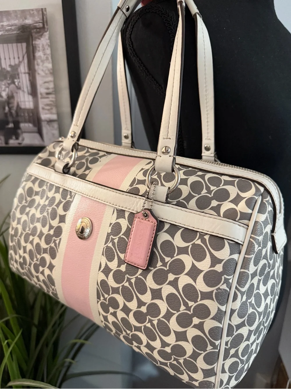 Coach Chelsea Heritage Satchel/Shoulder Bag & Cosmetic Pouch